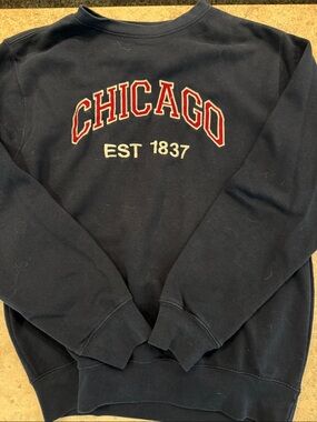 Navy 'Chicago' Crewneck Sweatshirt - EST 1837